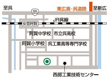 阿賀キャンパスの地図