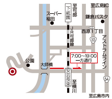 長束キャンパスの地図